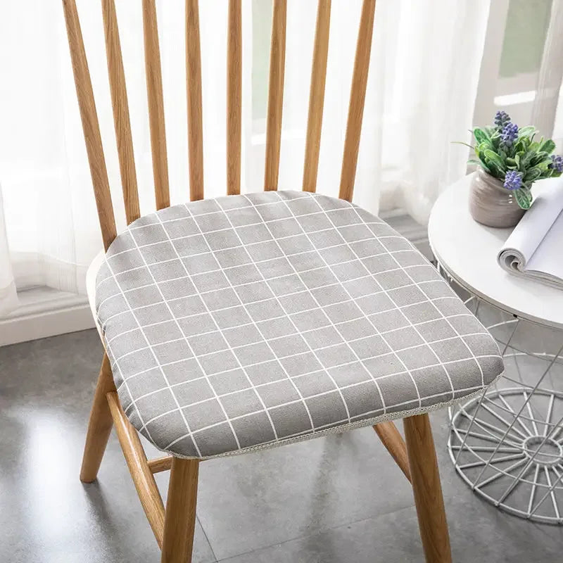 Afralia™ Cotton Hemp Dining Chair Cushion - Nordic Print, Non-Slip, Comfortable Office & Living Decor