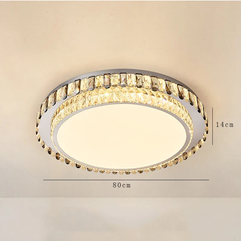 Afralia™ Modern Crystal LED Ceiling Chandelier for Living Room and Bedroom