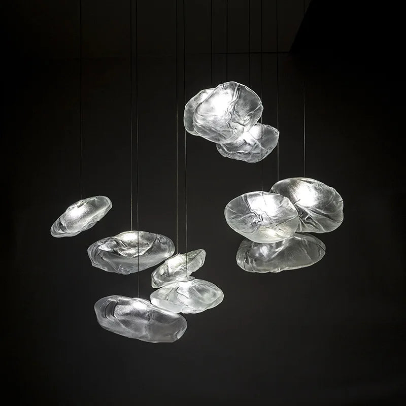 Afralia™ Glass LED Pendant Light: Modern Nordic Design for Living Room, Staircase & Restaurant