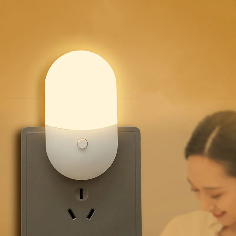 Afralia™ Mini Night Light Plug-In Lamp for Eye Protection in Bedside Baby Feeding Room