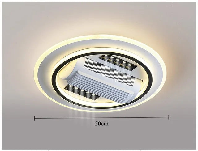 Afralia™ Bladeless LED Ceiling Fan Light: Modern Invisible Fan Lamp for Bedroom & Living Room