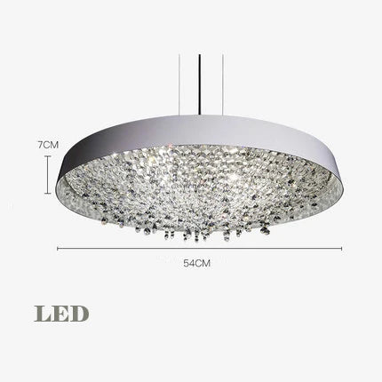 Afralia™ Clear Crystal Pendant Light Chandelier for Living Room & Bedroom