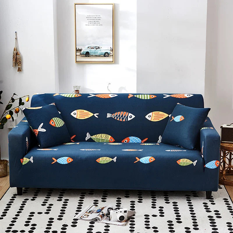 Afralia™ Stretch Sofa Cover Slipcover for 3 Seater Couch - Print Protector