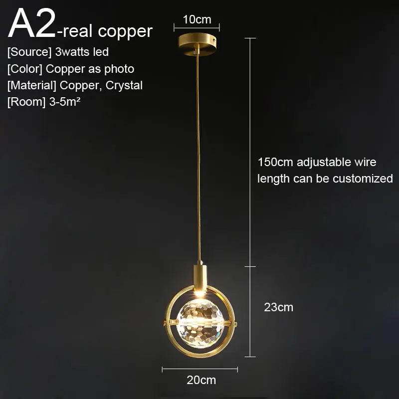 Afralia™ Crystal Pendant Lights Kitchen Fixture for Living Room, Dining Room, and Bedside