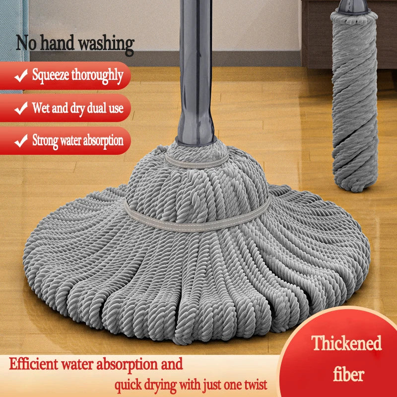 Afralia™ Easy Spin Mop with Long Handle for Hands-Free Floor Cleaning