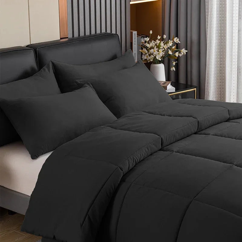 Afralia™ Large Square Quilted Duvet Queen Spring Autumn Blanket, Four Seasons Comfort