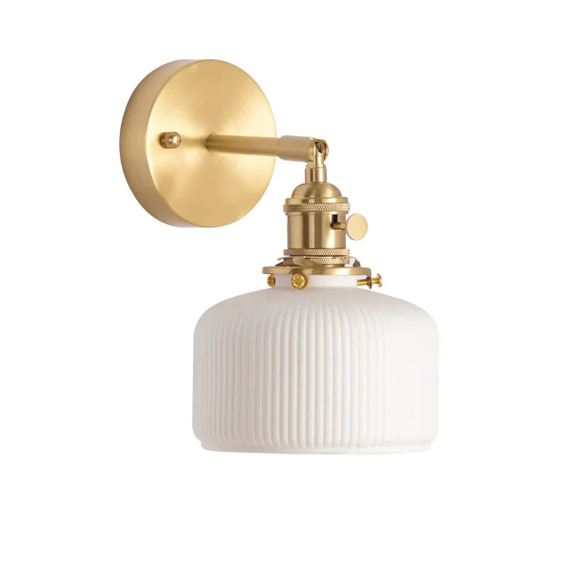 Elk Ceramic LED Wall Sconce, Afralia™ Nordic Copper Pull Chain Mirror Light