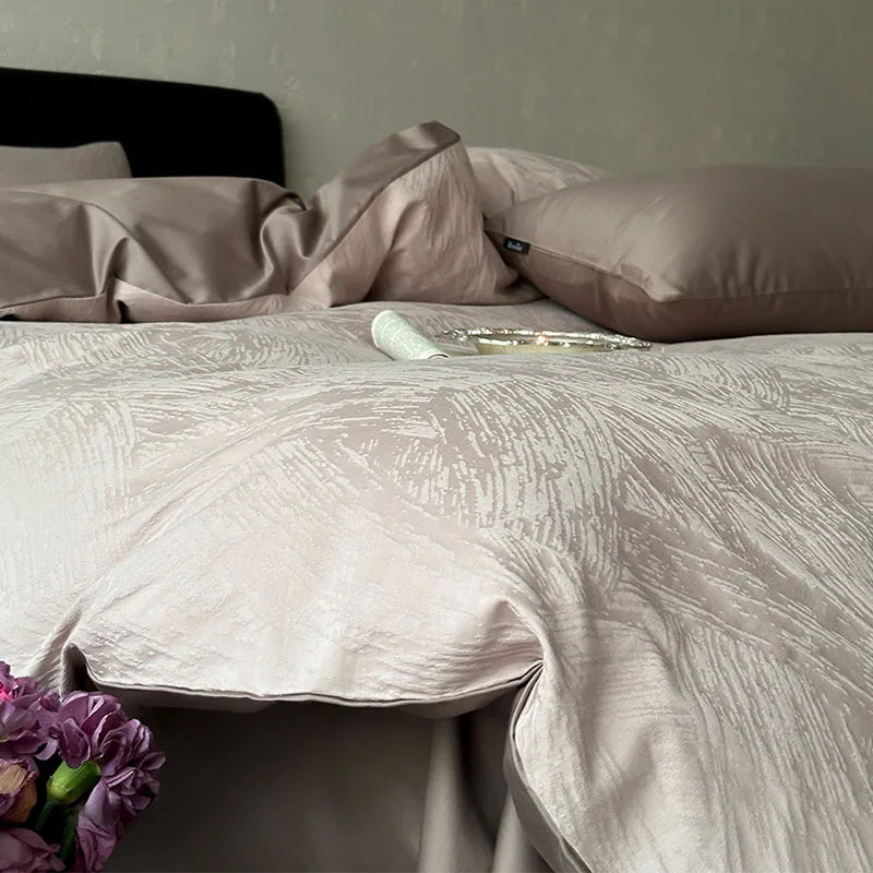 Afralia™ Luxury 100S Pure Cotton Jacquard Bedding Sets for Adults and Children