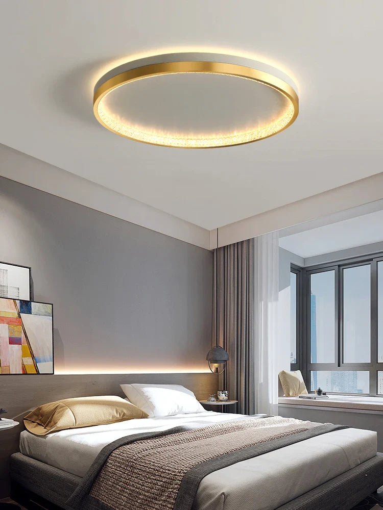 Afralia™ Modern Round Rings Chandelier LED Ceiling Light