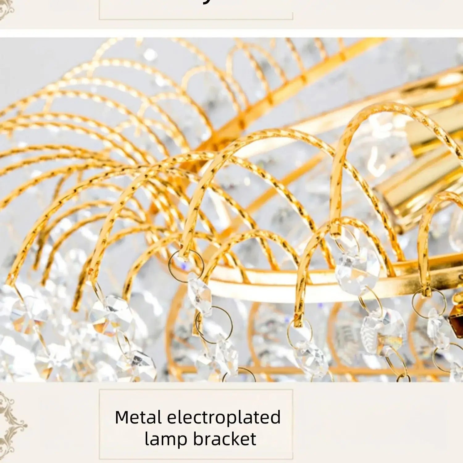 Afralia™ Crystal Ceiling Chandelier: Golden Nordic Living Room Pendant Lamp