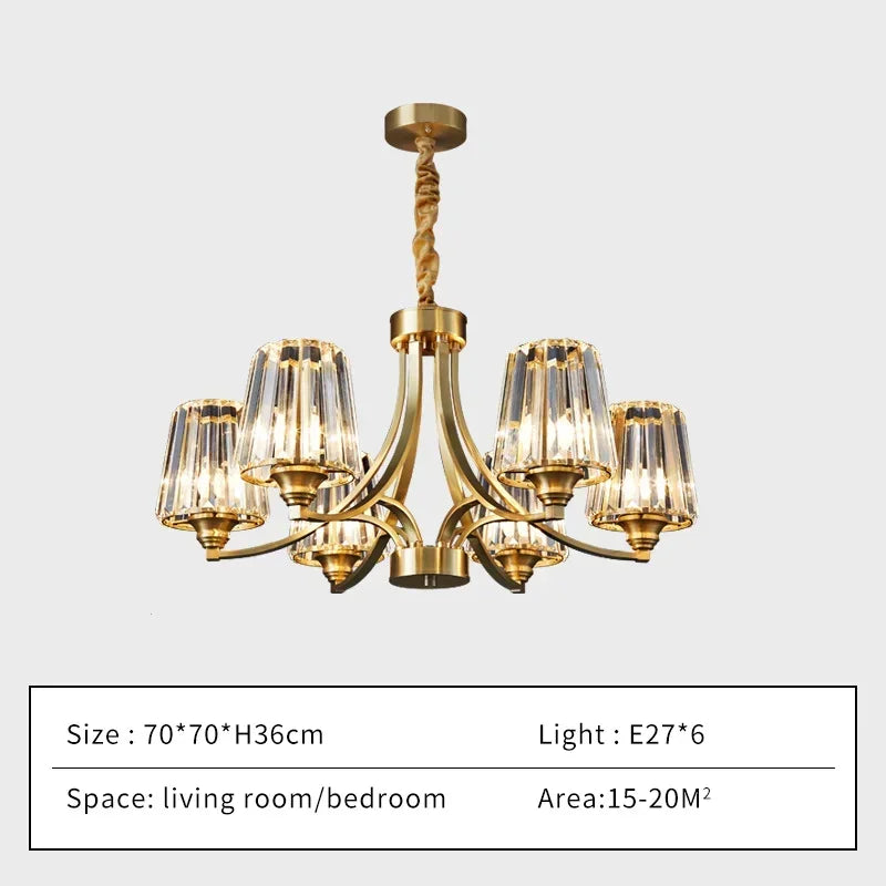 Afralia™ Luxury Crystal Chandelier for Home Lighting Fixture