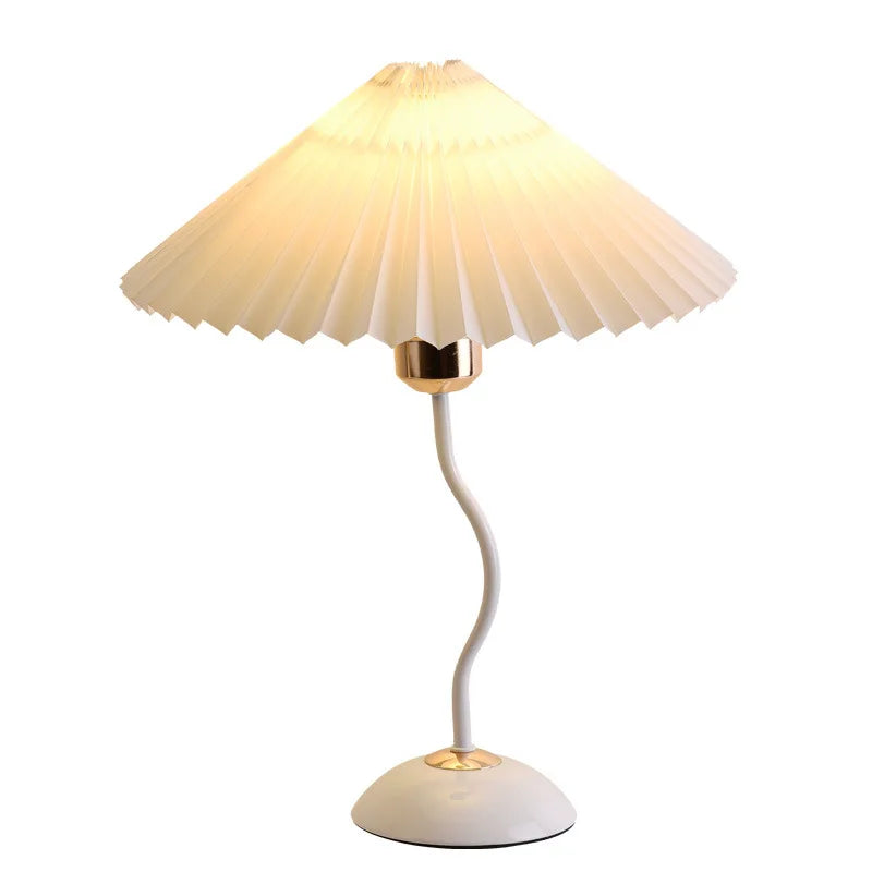 Afralia™ Adjustable Pleated Table Lamp LED E27 Desk Light for Bedroom Living Room