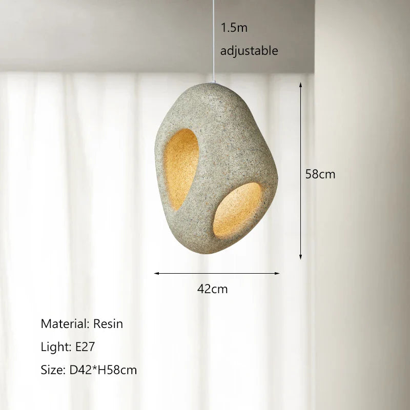 Afralia™ Wabi Sabi Pendant Lamp: Modern LED Hanging Light Fixture for Home Decor & Dining Room