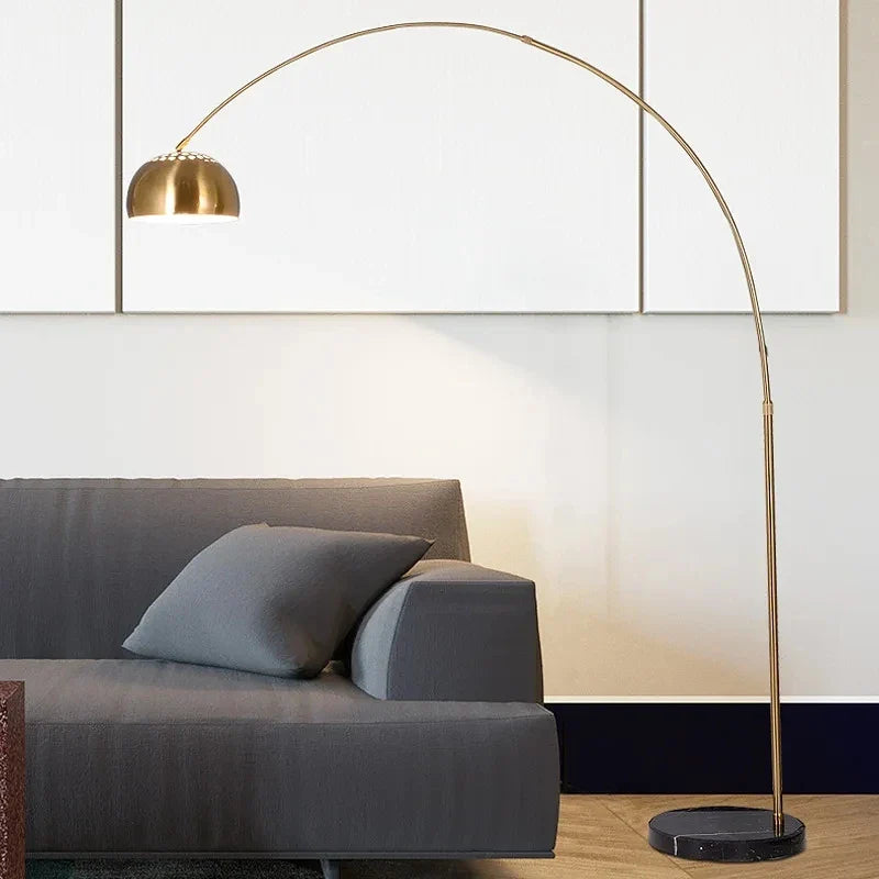 Afralia™ Marble Fishing Floor Lamp | Adjustable Modern Minimalist Lighting for Living Room