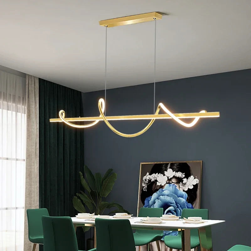 Afralia™ Minimalist LED Pendant Lamp Dimmable Chandelier for Home Decor Lighting