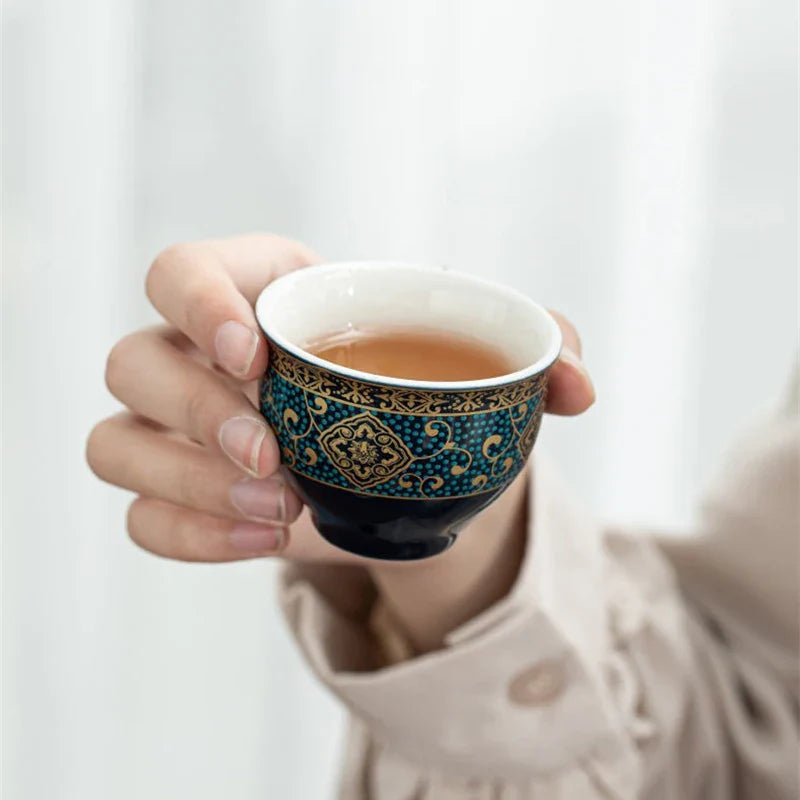 Afralia™ Rotating Teaware Set for Puer Chinese Gongfu Tea