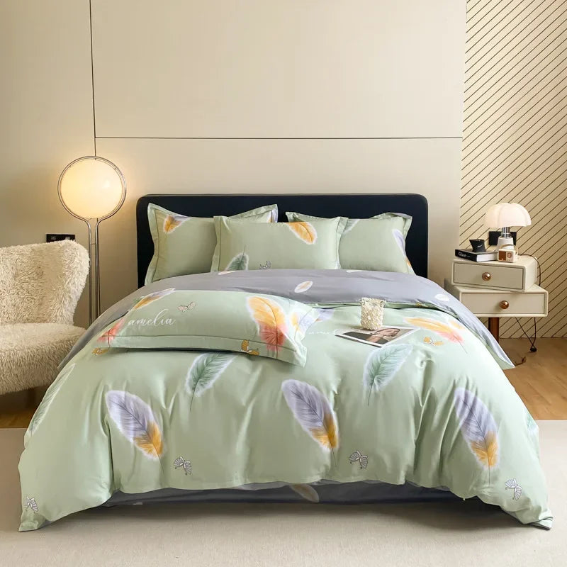 Afralia™ Pastoral Printed Cotton Bedding Sets for Comfortable Sleep