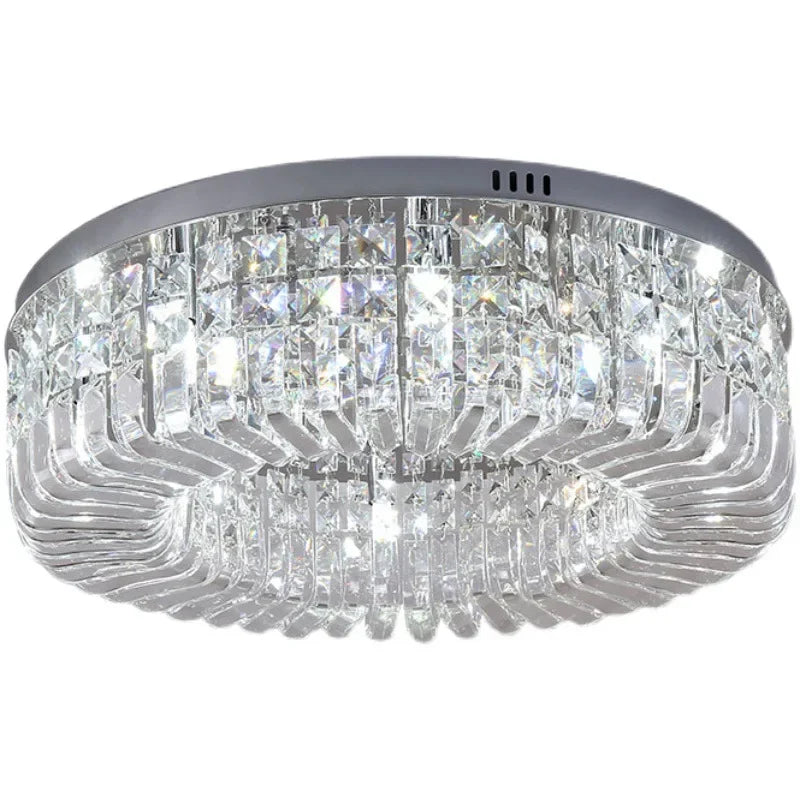 Afralia™ Crystal Gold Ceiling Light for Dining Room, LED Chandeliers Living Room Decoration