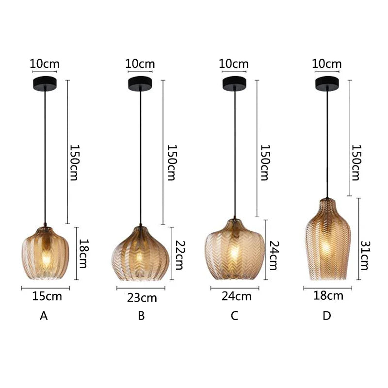 Afralia™ Glass Pendant Lights: Nordic Style for Restaurant, Kitchen, Dining, Bedroom, Bedside lighting