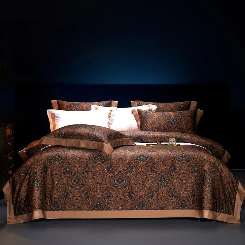 Afralia™ Bohemian Style 1000TC Egyptian Cotton Bedding Set with Digital Printing