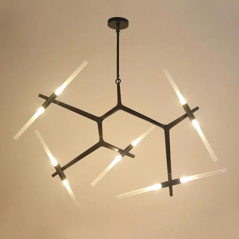 Afralia™ Glass LED Chandelier Ceiling Light for Modern Nordic Design Home Decor