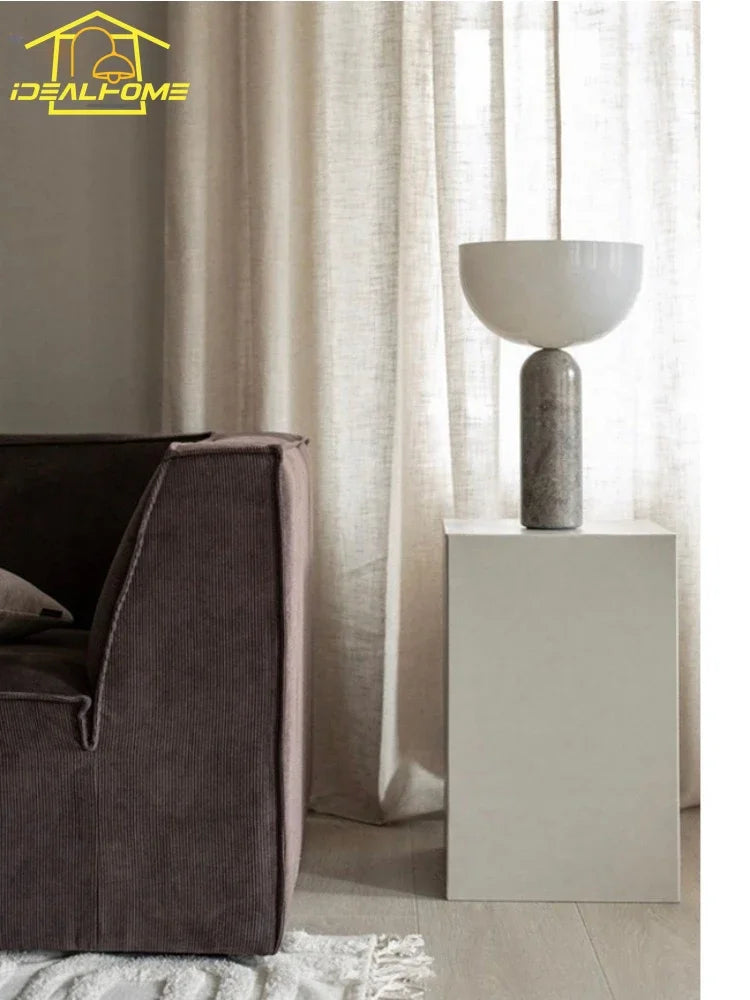 Afralia™ Mushroom Table Lamp LED Marble Light Fixtures Minimalist Modern Home Decor