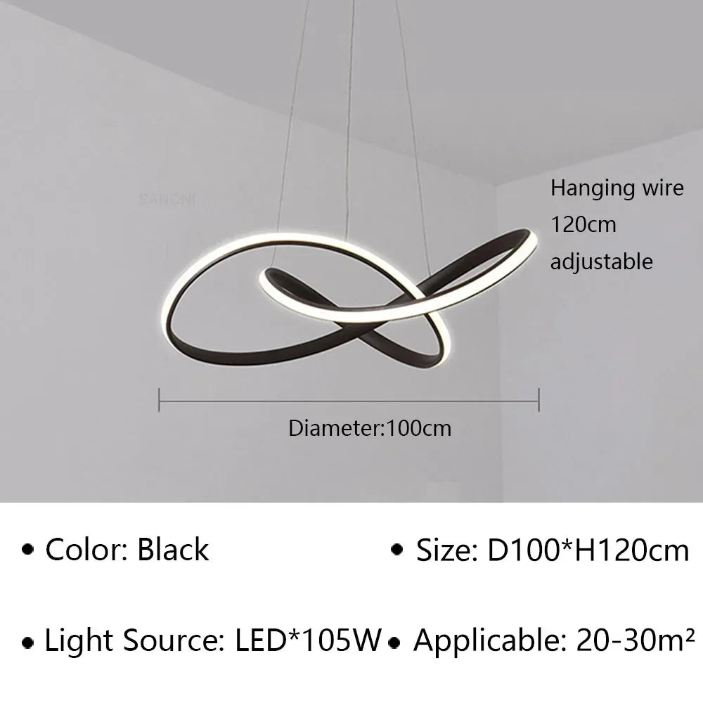 Afralia™ LED Pendant Light Modern Luster for Living Dining Hall Bedroom Hotel Decor