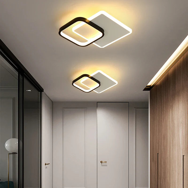 Afralia™ LED Ceiling Lamp: Square Round Indoor Lighting, Bedroom, Entrance Hall, Neutral/Cool/Warm White