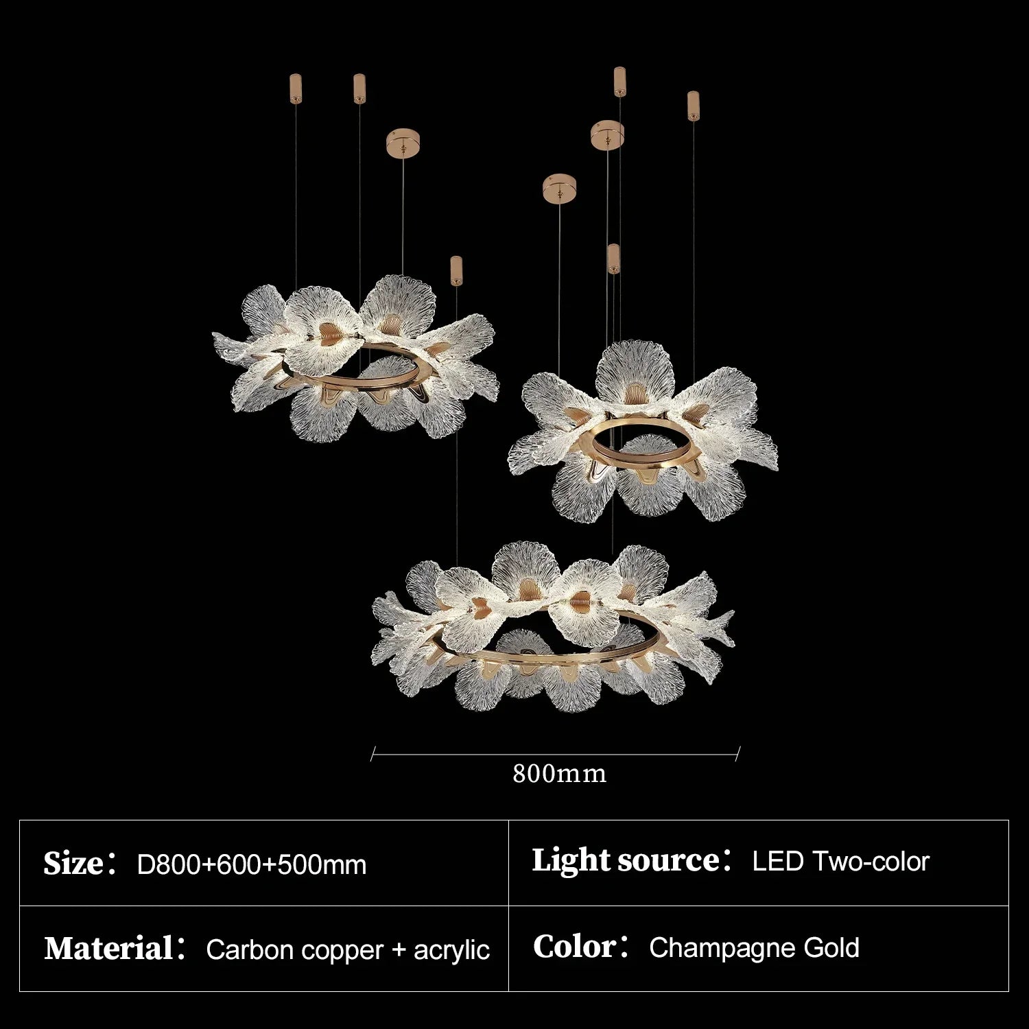 Afralia™ Petal Acrylic Ceiling Pendant: Modern Luxury Dining Room Home Decoration Light