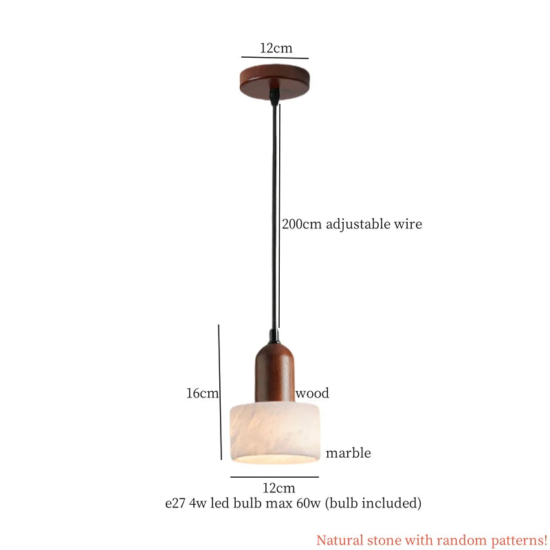 Afralia™ Wabi Sabi Terrazzo LED Pendant Light for Home Design