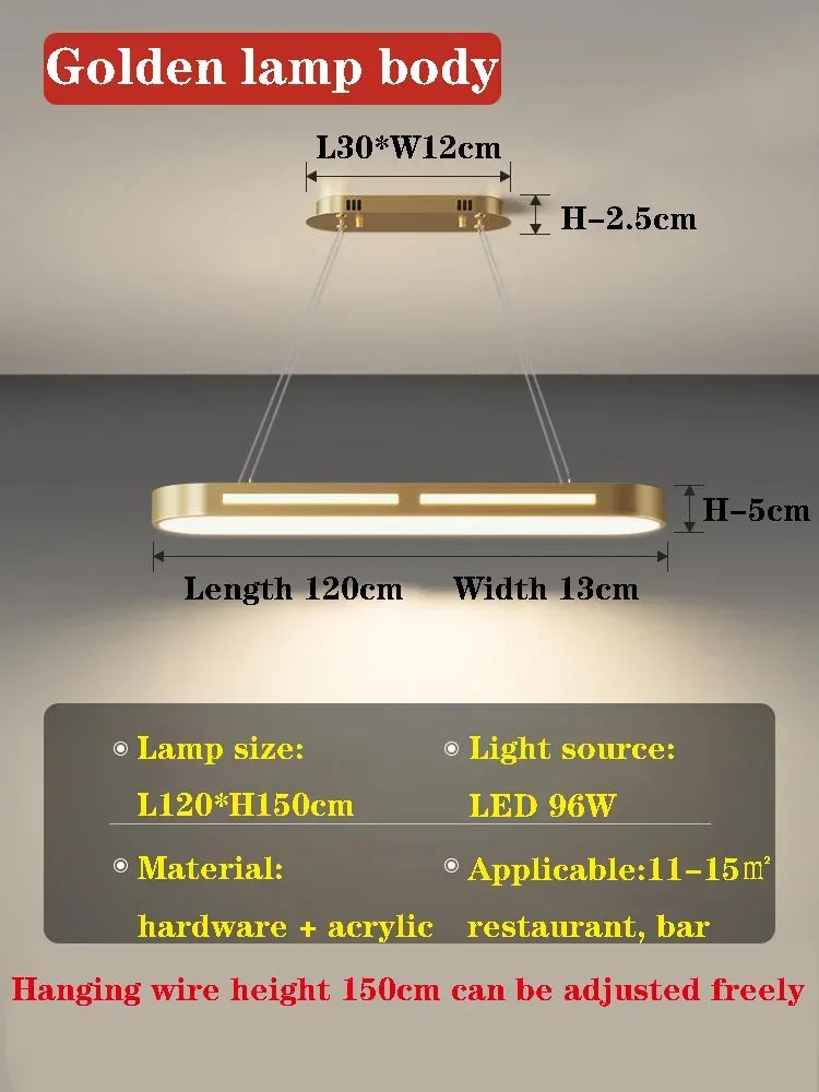 Afralia™ LED Office Chandelier: Modern Minimalist, Creative & Luxe Dining Room Lighting
