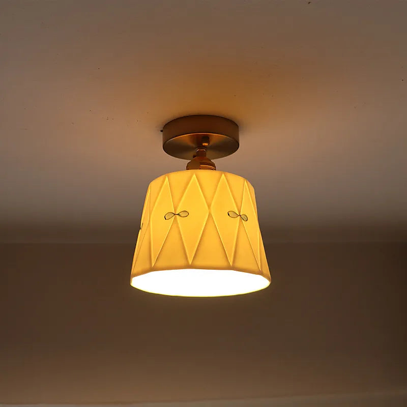 Afralia™ Ceramic Copper LED Ceiling Light for Home Lighting Plafonnier Luminaria