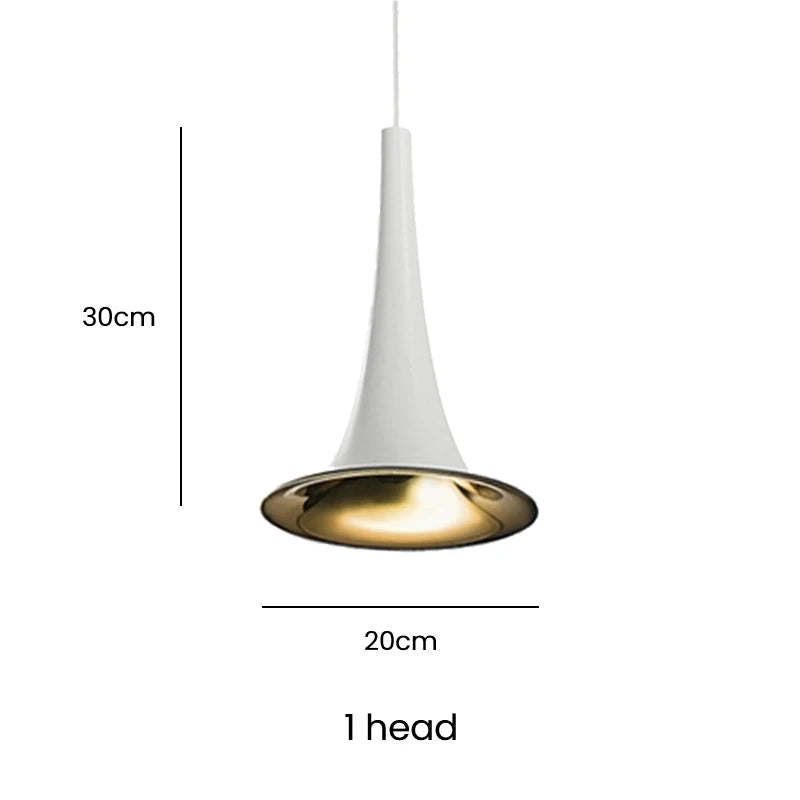 Afralia™ Minimalist Gold & White Pendant Light for Living Room & Bedroom
