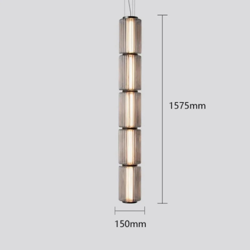 Afralia™ Smoke Grey Glass LED Pendant Light for Dining and Living Room Decor