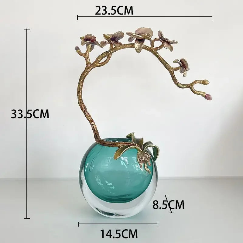 Afralia™ Luxury Enamel Glass Home Decoration: New Chinese Style Handmade Crafts