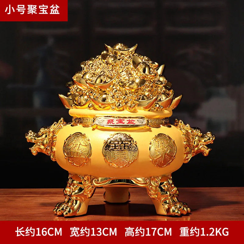 Afralia™ Sand Gold Cornucopia Resin Wealth Attractor Decor for Home and Office