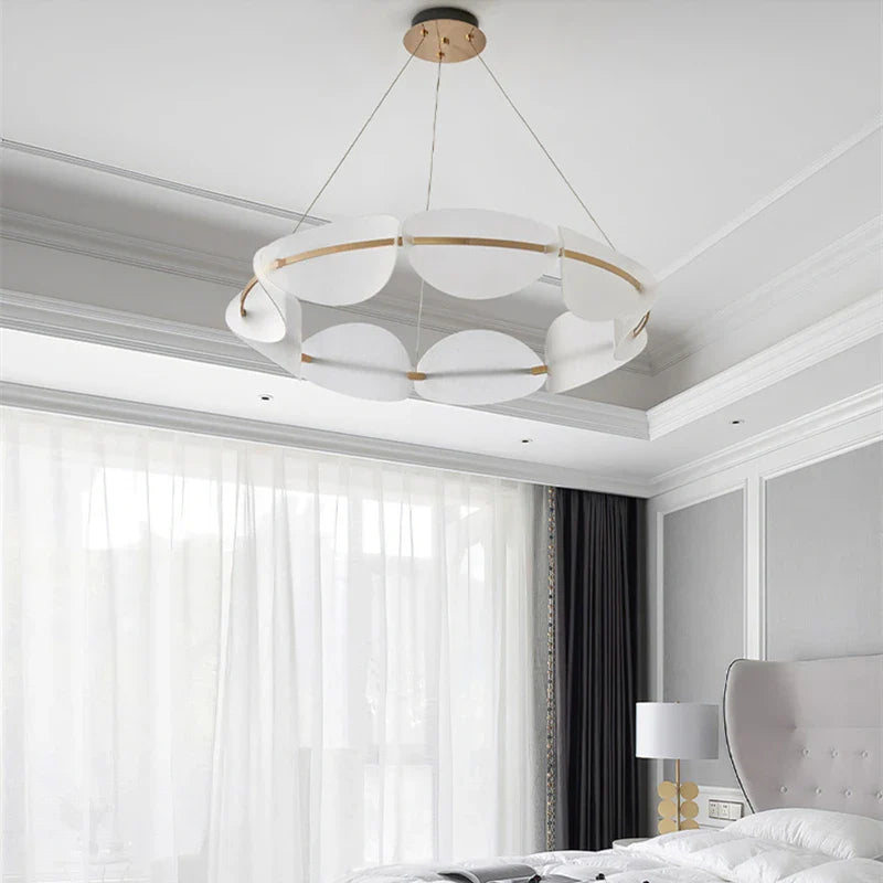Afralia™ Luxury Iron Art LED Ceiling Chandelier with High Transmittance Acrylic Lampshade