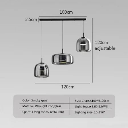 Afralia™ Glass Pendant Light Luxury Nordic Led Hanging Lamp Modern Bedroom Fixture