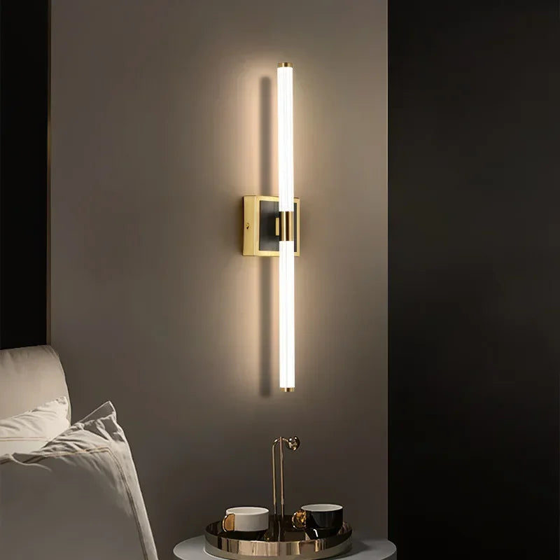 Afralia™ Modern LED Gold Wall Lamp for Bathroom Decor