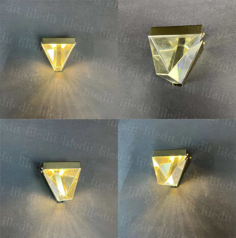 Afralia™ Crystal Wall Sconce Light for Living Room Bedroom Hallway Lighting