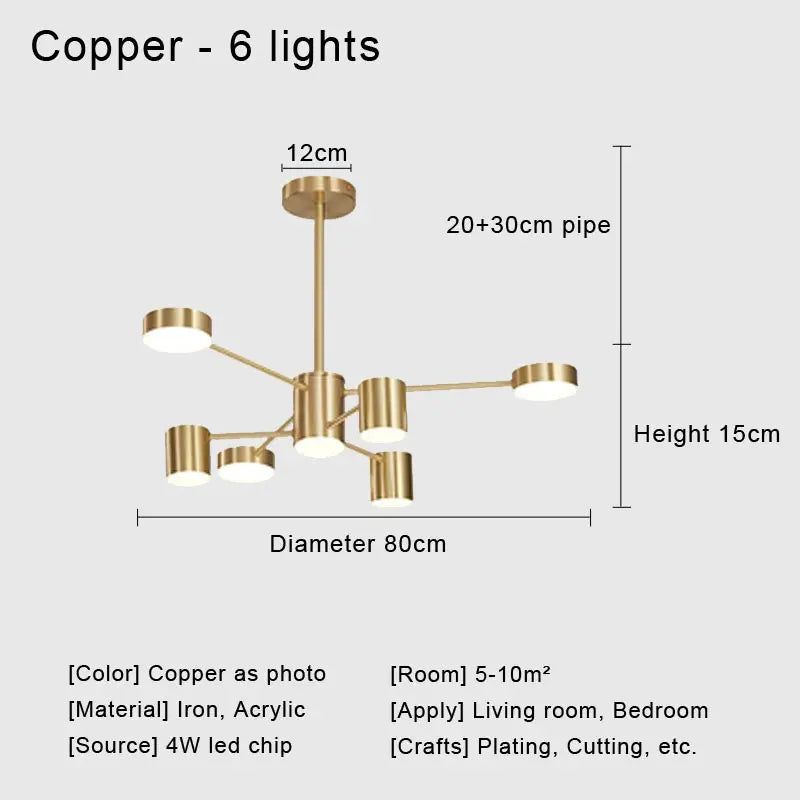 Afralia™ Modern LED Ceiling Chandelier for Living Room Home Decor