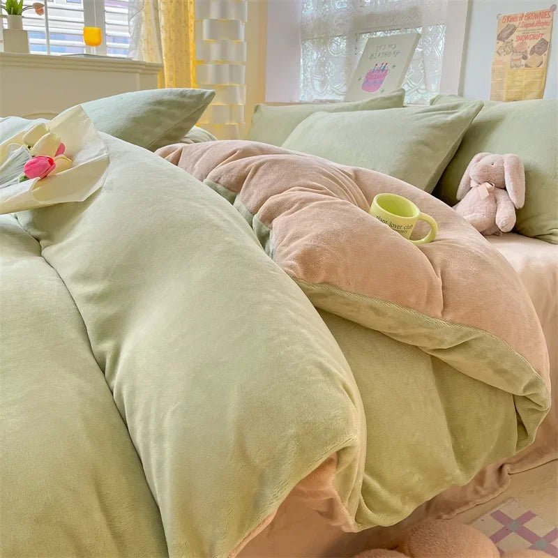 Afralia™ Winter Warmth Dual-Use Cashmere Blanket & Fleece Quilt Cover