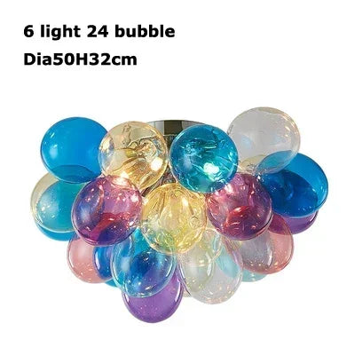 Afralia™ Glass Bubble Chandelier Pendant Light for Living Room & Bedroom
