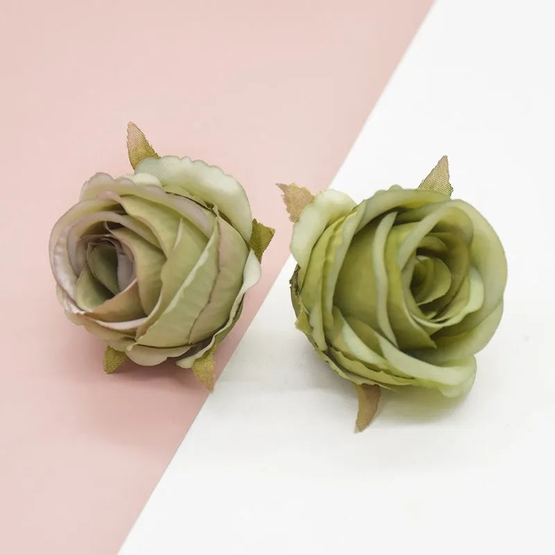 Afralia™ Silk Rose Heads for Home Wedding Decor, 6Pcs Artificial Flowers