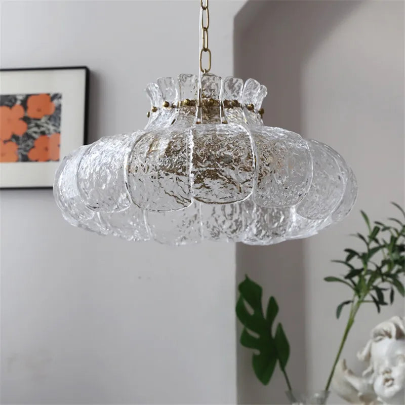 Afralia™ Glass French Pendant Chandelier for Dining Room Bedroom Bar Decor