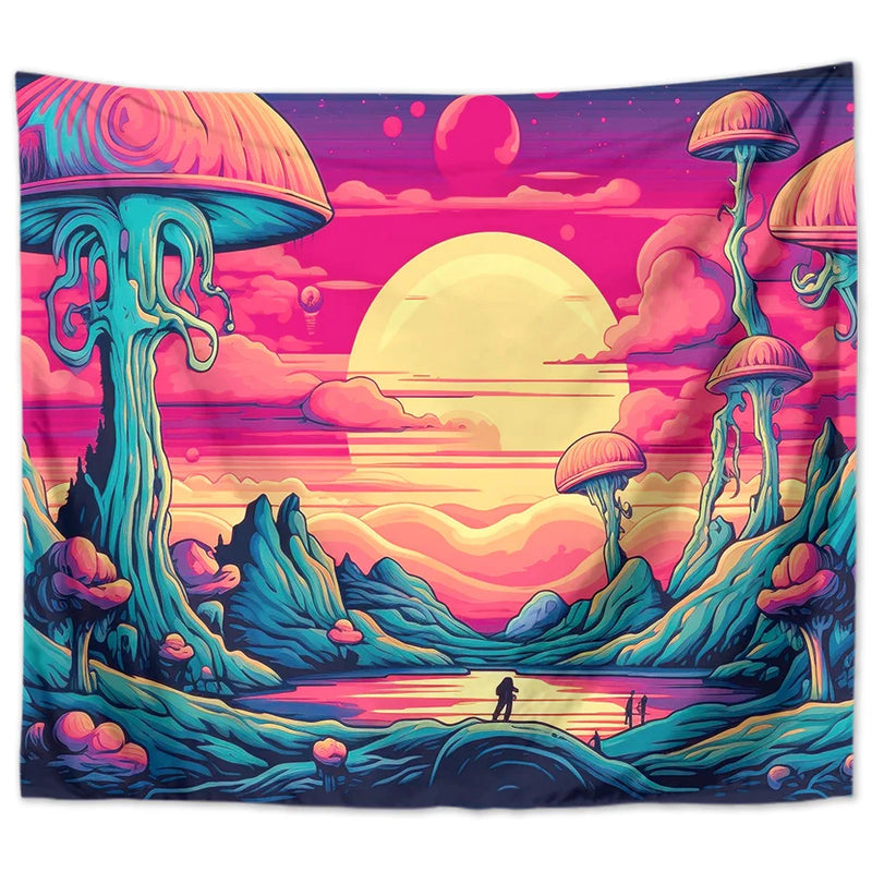 Afralia™ Sun Background Wall Tapestry for Home Decoration and Camping