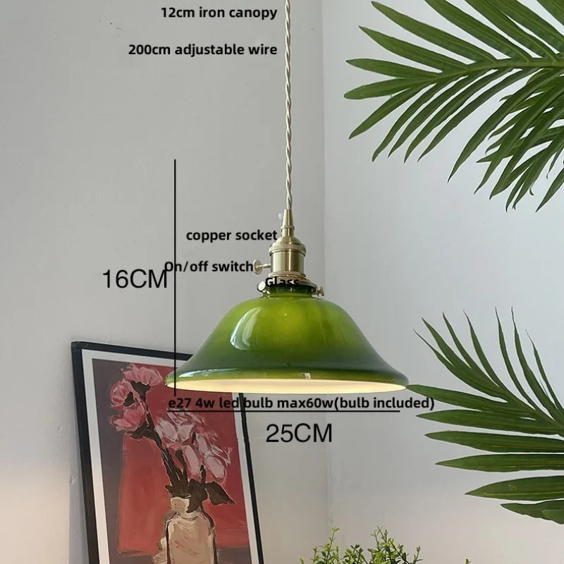 Afralia™ White Glass LED Pendant Light Fixture Modern Nordic Hang Lamp