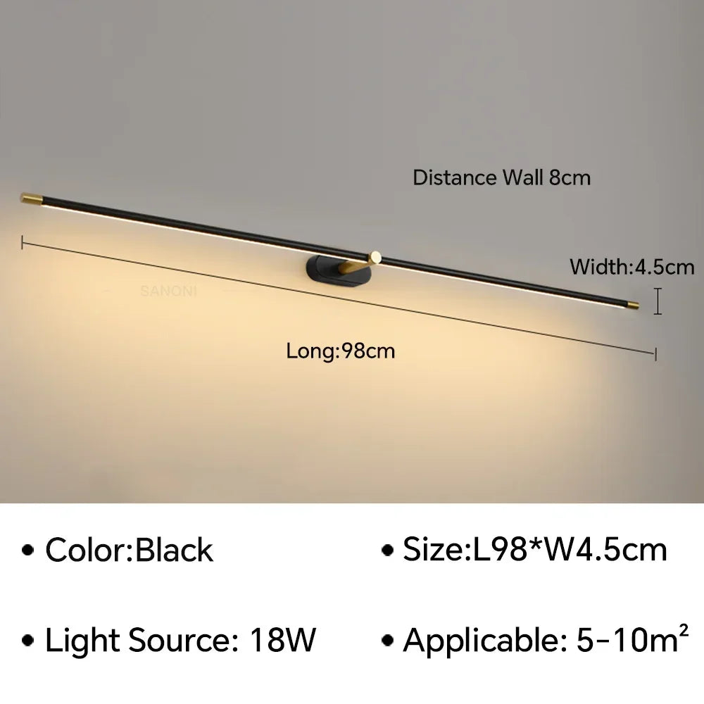 Afralia™ Slim Wall Sconce Lamps: Bathroom Bedroom Bedside Ceiling Light for Corridor