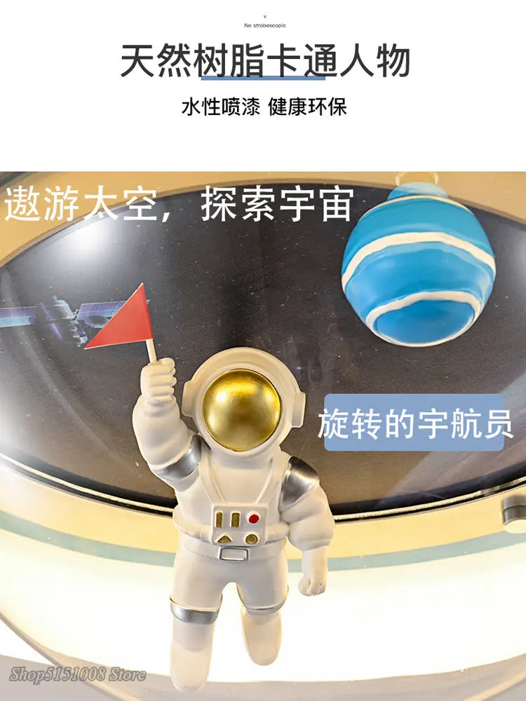 Afralia™ Astronaut Spaceman Planet Kids Room Ceiling Lamp