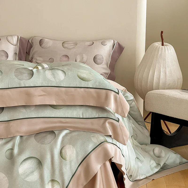 Afralia™ Egyptian Cotton Bedding Set Queen King Ru Double, Quilt Cover Sheet Pillowcase